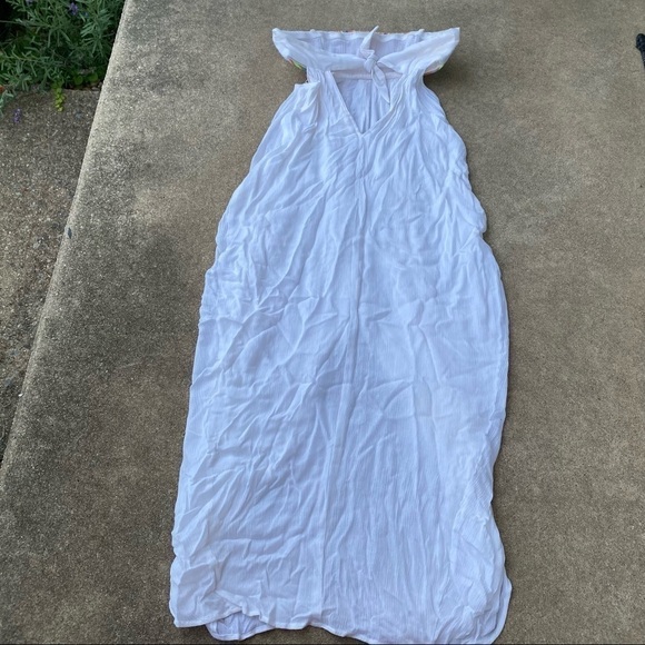 Mara Hoffman Embroidered Strapless Maxi Dress in White - Picture 8 of 11